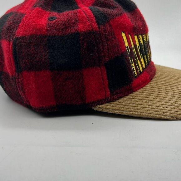 Cactus Jack Mick Foley Plaid Corduroy Snapback Hat‎ Cap Red WWE - New with tag - Picture 3 of 7